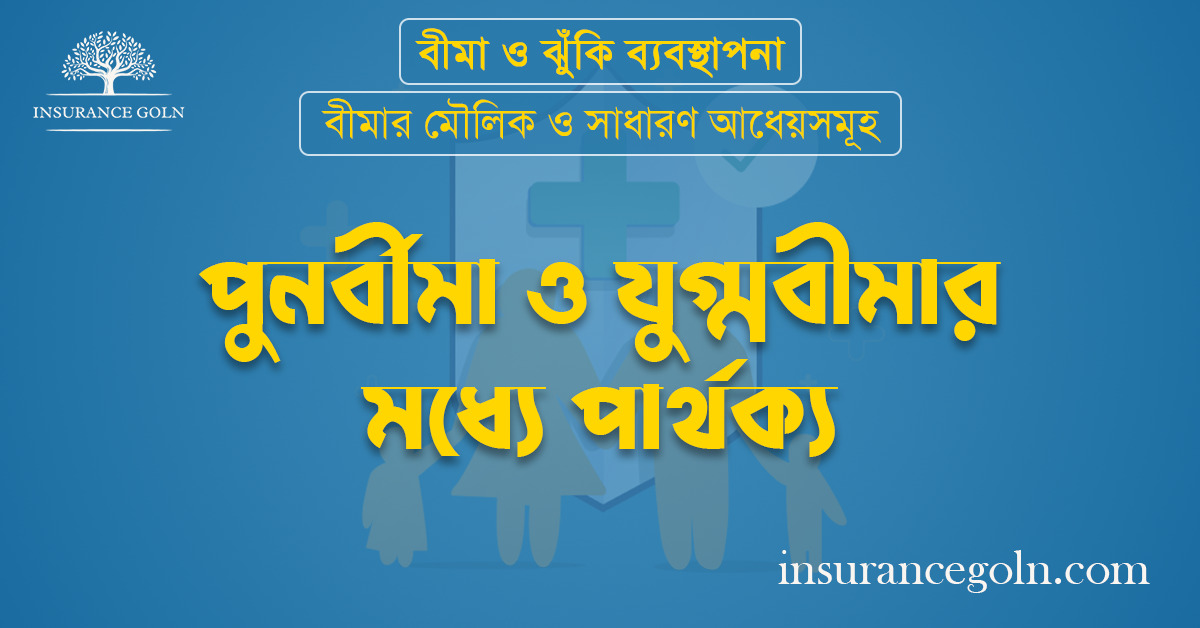 পুনর্বীমা ও যুগ্মবীমার মধ্যে পার্থক্য