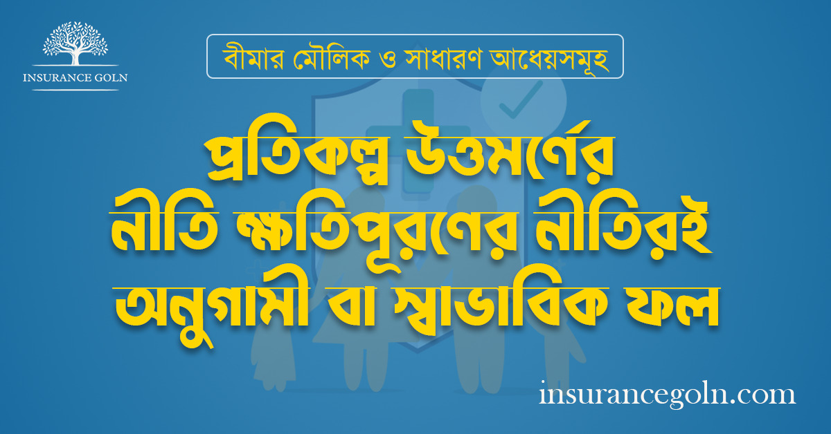 প্রতিকল্প উত্তমর্ণের নীতি ক্ষতিপূরণের নীতিরই অনুগামী বা স্বাভাবিক ফল