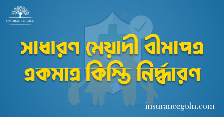 সাধারণ মেয়াদী বীমাপত্র একমাত্র কিস্তি নির্দ্ধারণ