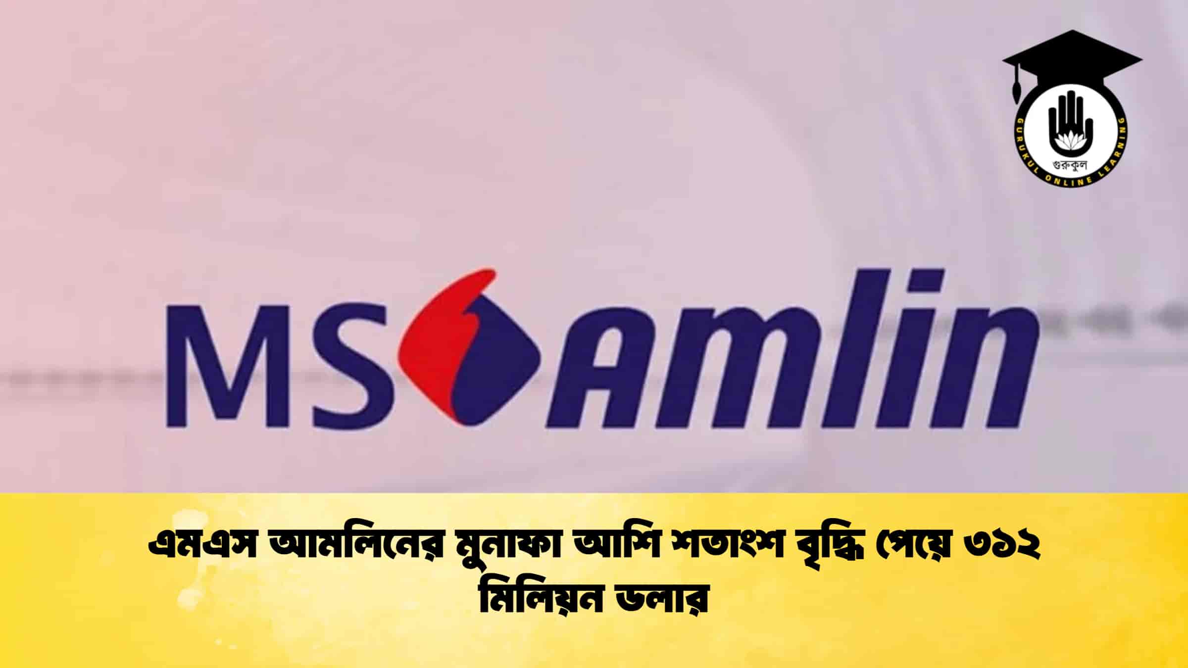 এমএস আমলিনের মুনাফা আশি শতাংশ বৃদ্ধি পেয়ে ৩১২ মিলিয়ন ডলার