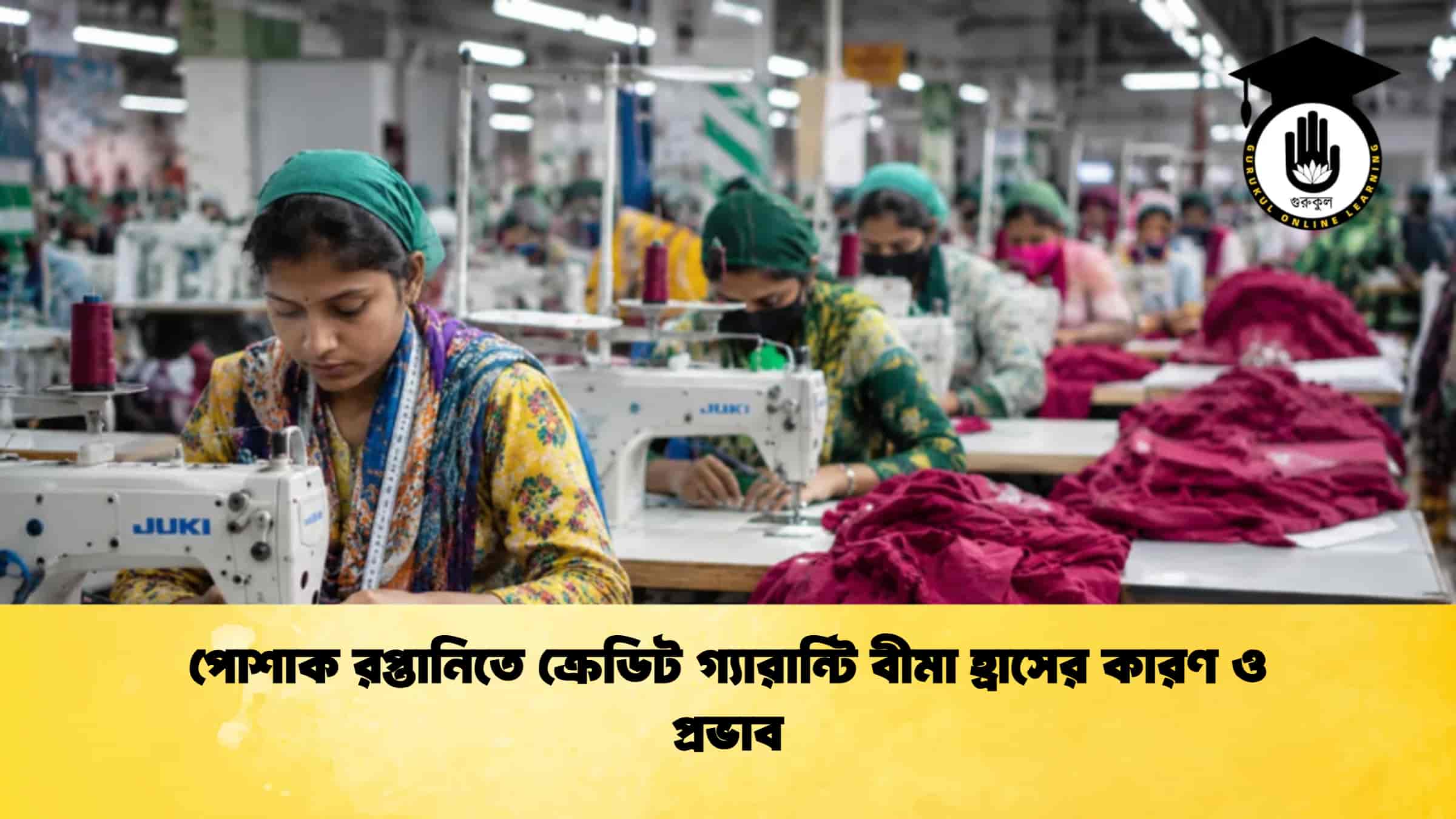 পোশাক রপ্তানিতে ক্রেডিট গ্যারান্টি বীমা হ্রাসের কারণ ও প্রভাব