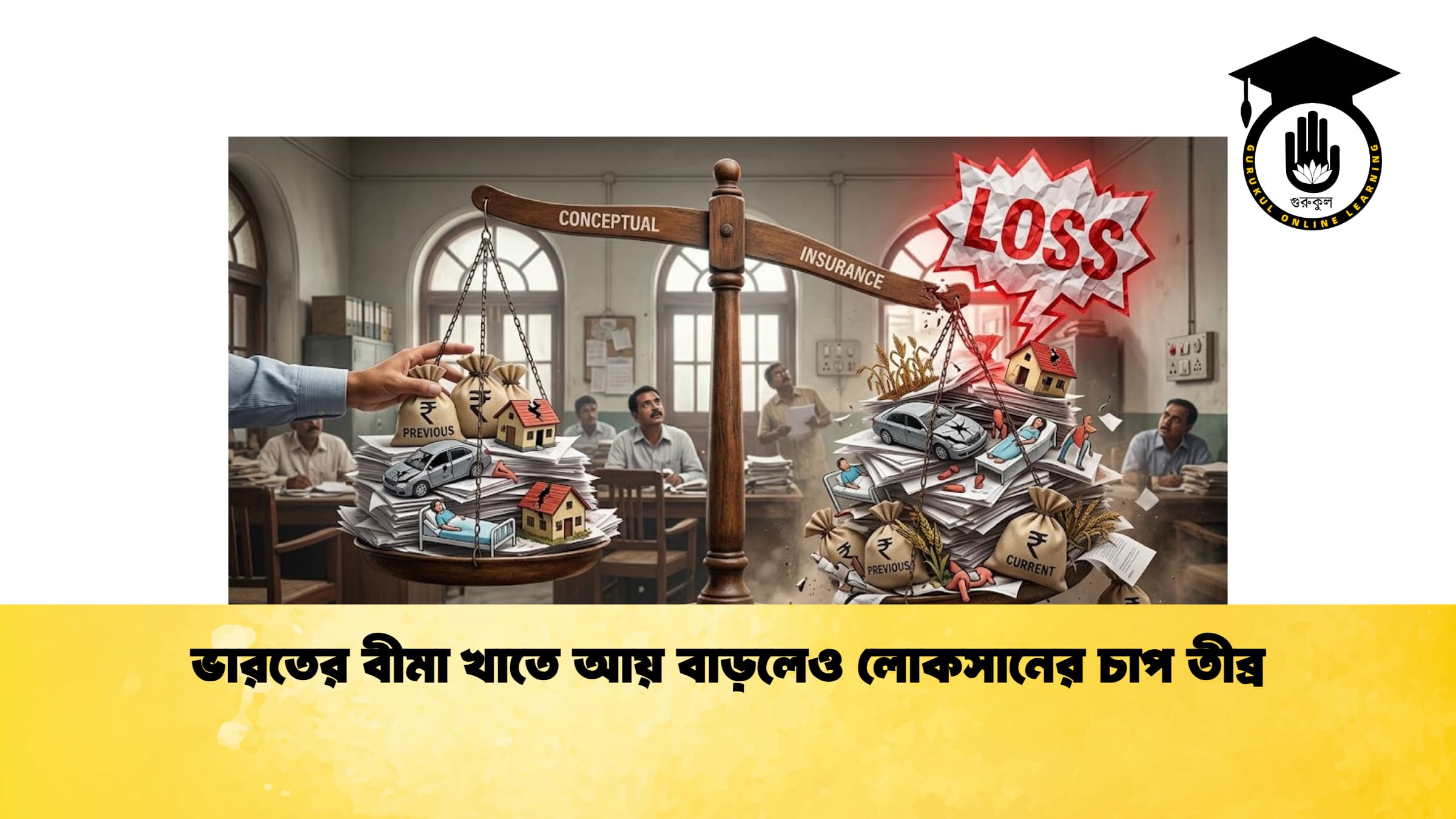 ভারতের বীমা খাতে আয় বাড়লেও লোকসানের চাপ তীব্র