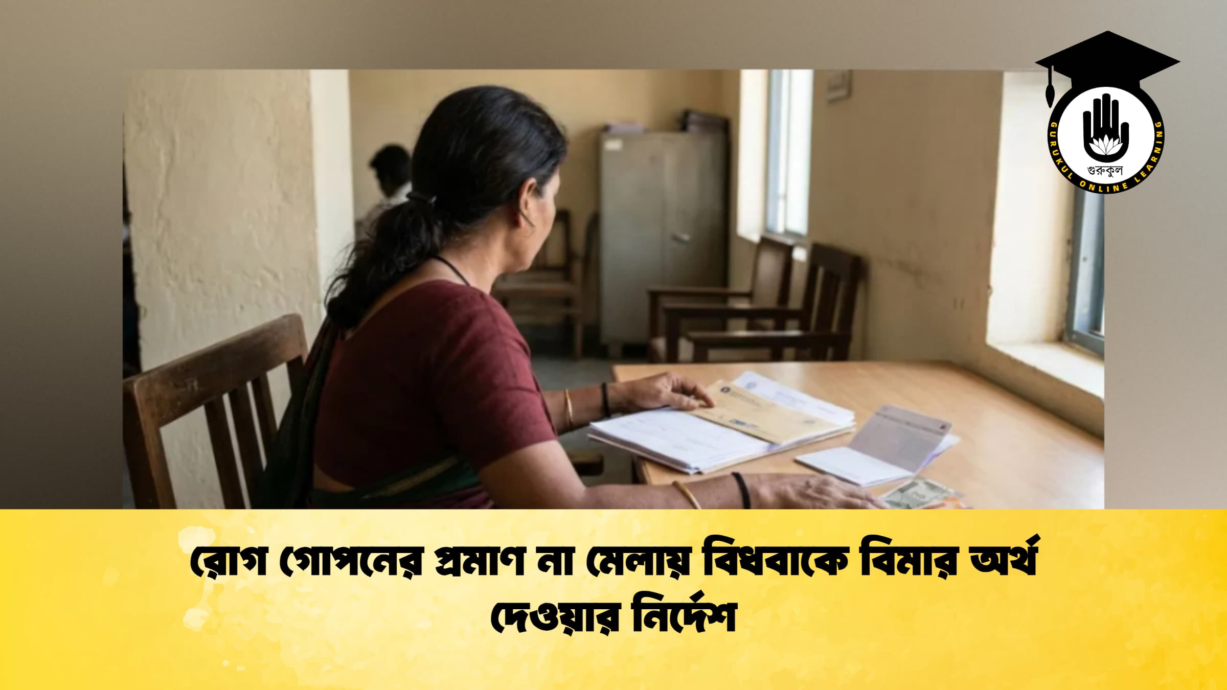 রোগ গোপনের প্রমাণ না মেলায় বিধবাকে বিমার অর্থ দেওয়ার নির্দেশ
